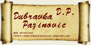 Dubravka Pažinović vizit kartica